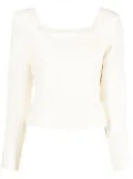 Federica Tosi square neck pullover jumper - White