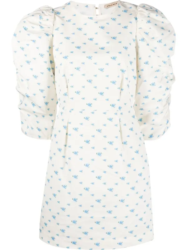 Stella Nova floral-print puff-sleeve 