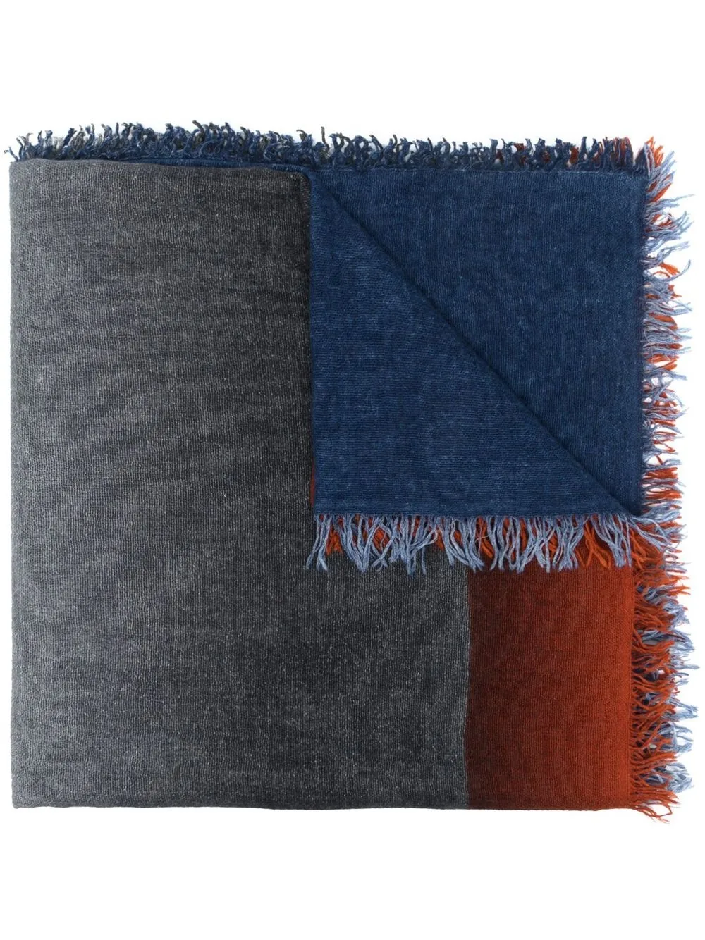 

Faliero Sarti knitted colour block scarf - Blue
