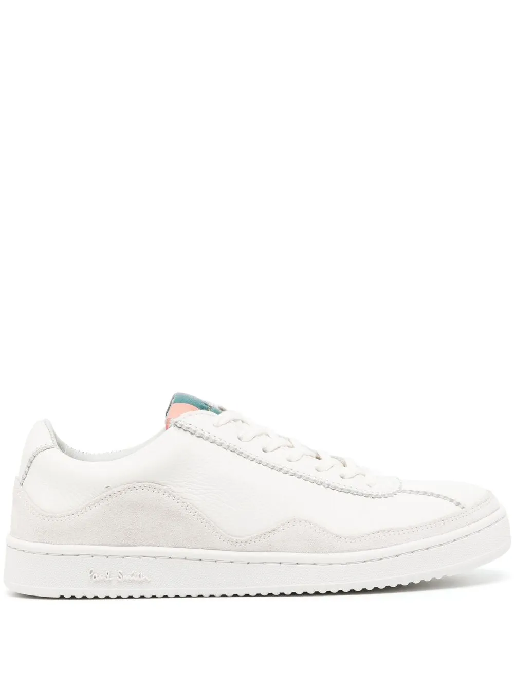 

Paul Smith tenis bajos con detalle festoneado - Blanco