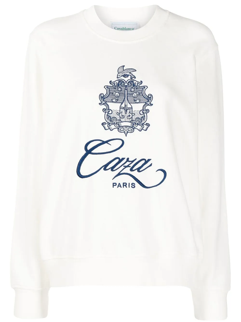 

Casablanca sudadera con cuello redondo y logo - Blanco