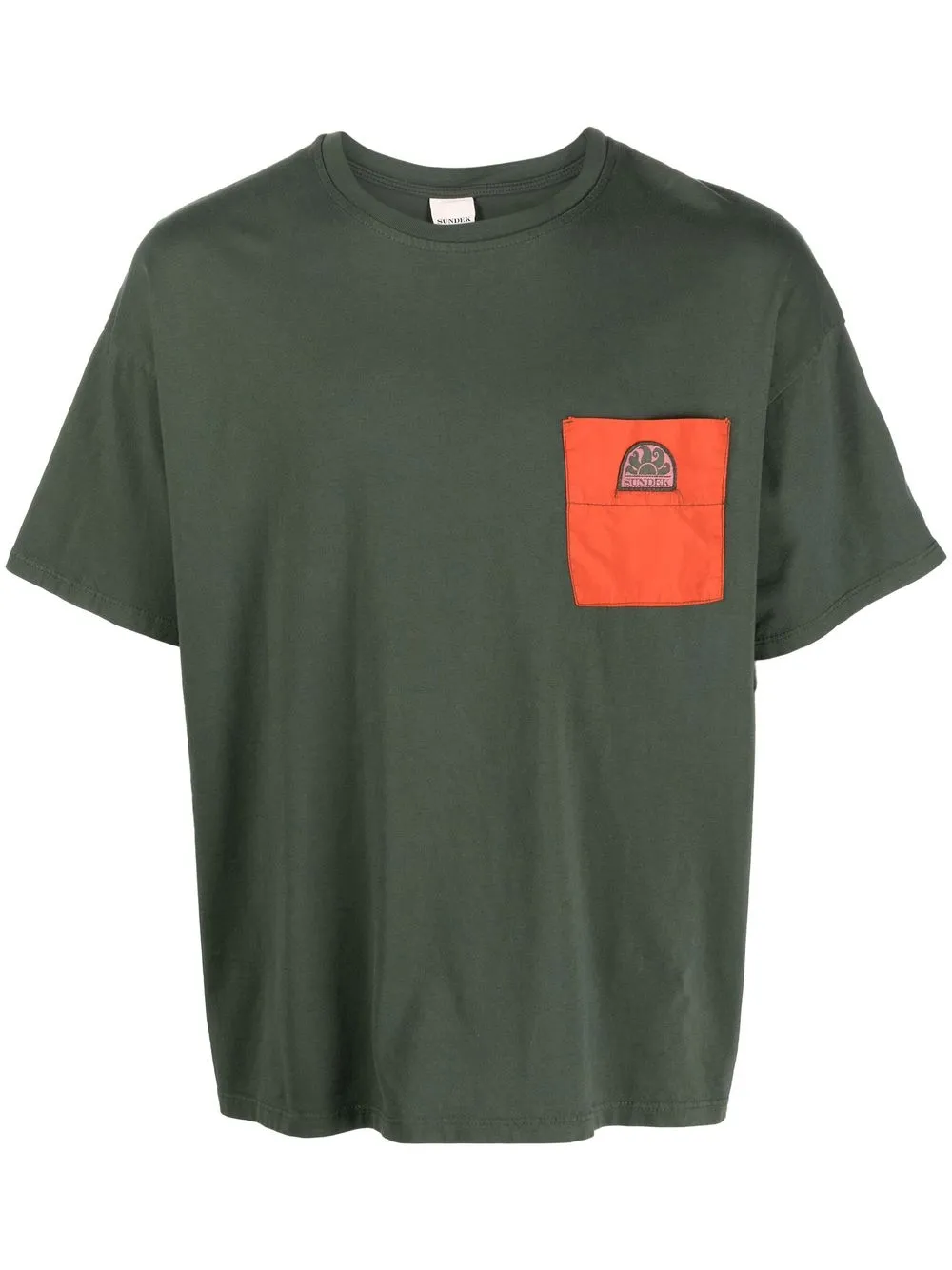 

Sundek logo patch cotton T-shirt - Green