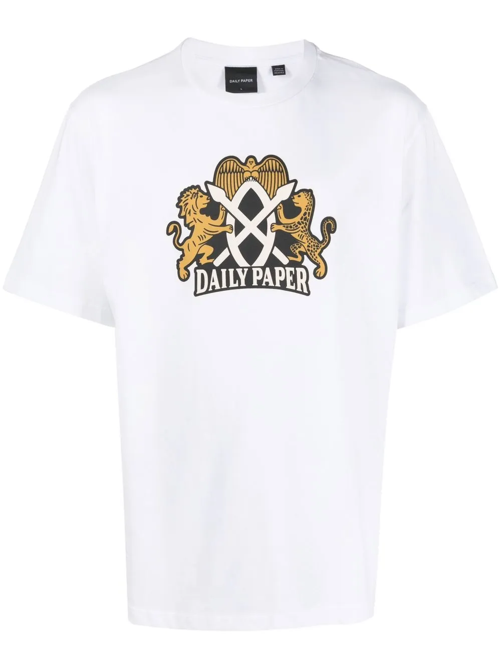 

Daily Paper playera manga corta con logo estampado - Blanco