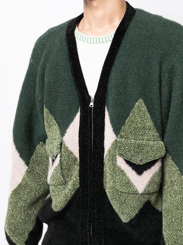 men argyle cardigan