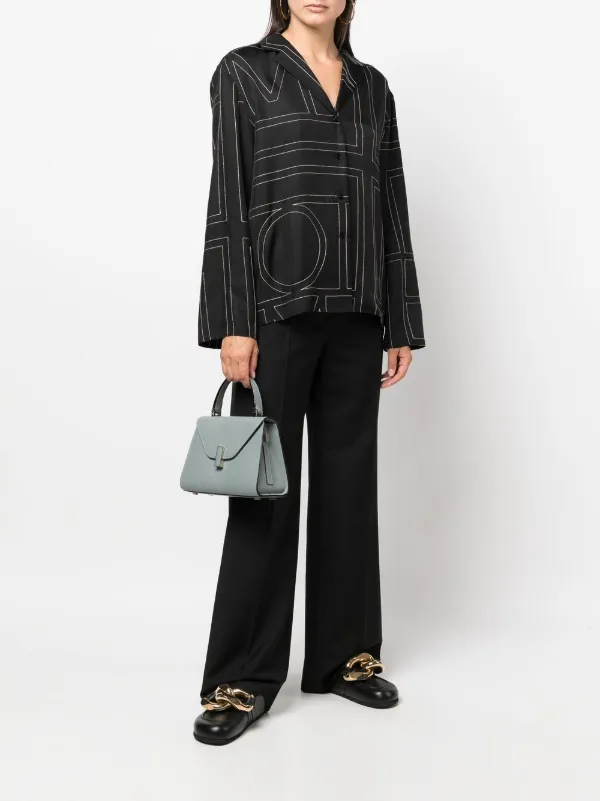 Valextra Iside Leather Tote Bag | Blue | FARFETCH