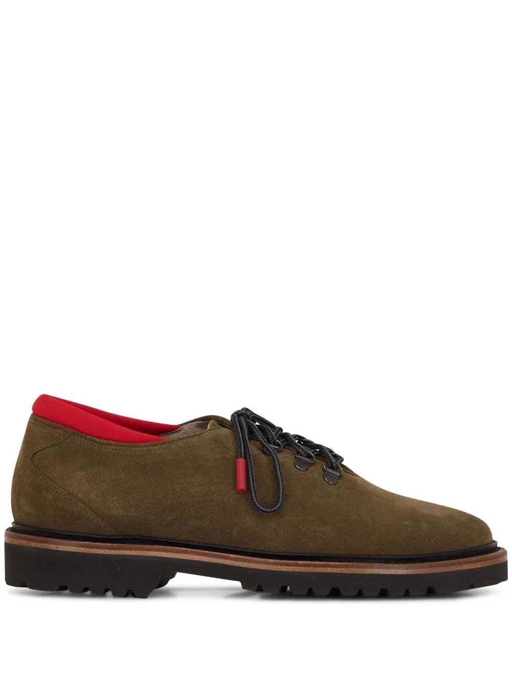 

Kiton lace-up suede shoes - Green