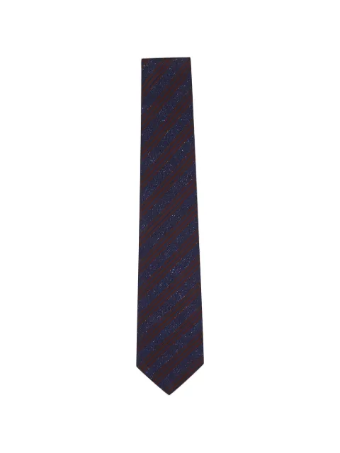 Kiton diagonal-stripe flecked tie