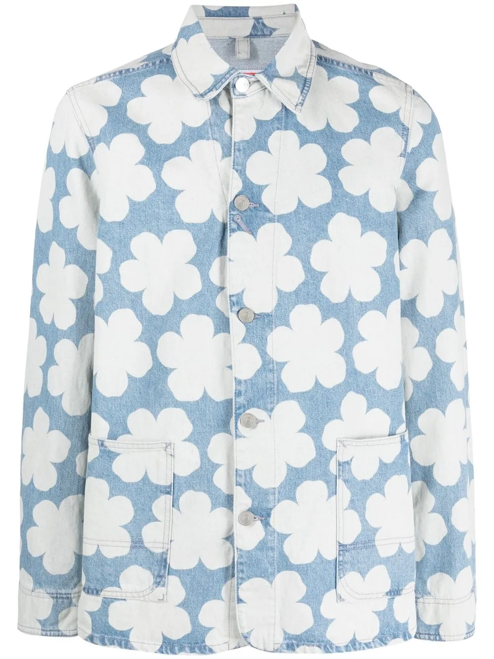 

Kenzo floral-print denim shirt jacket - Blue