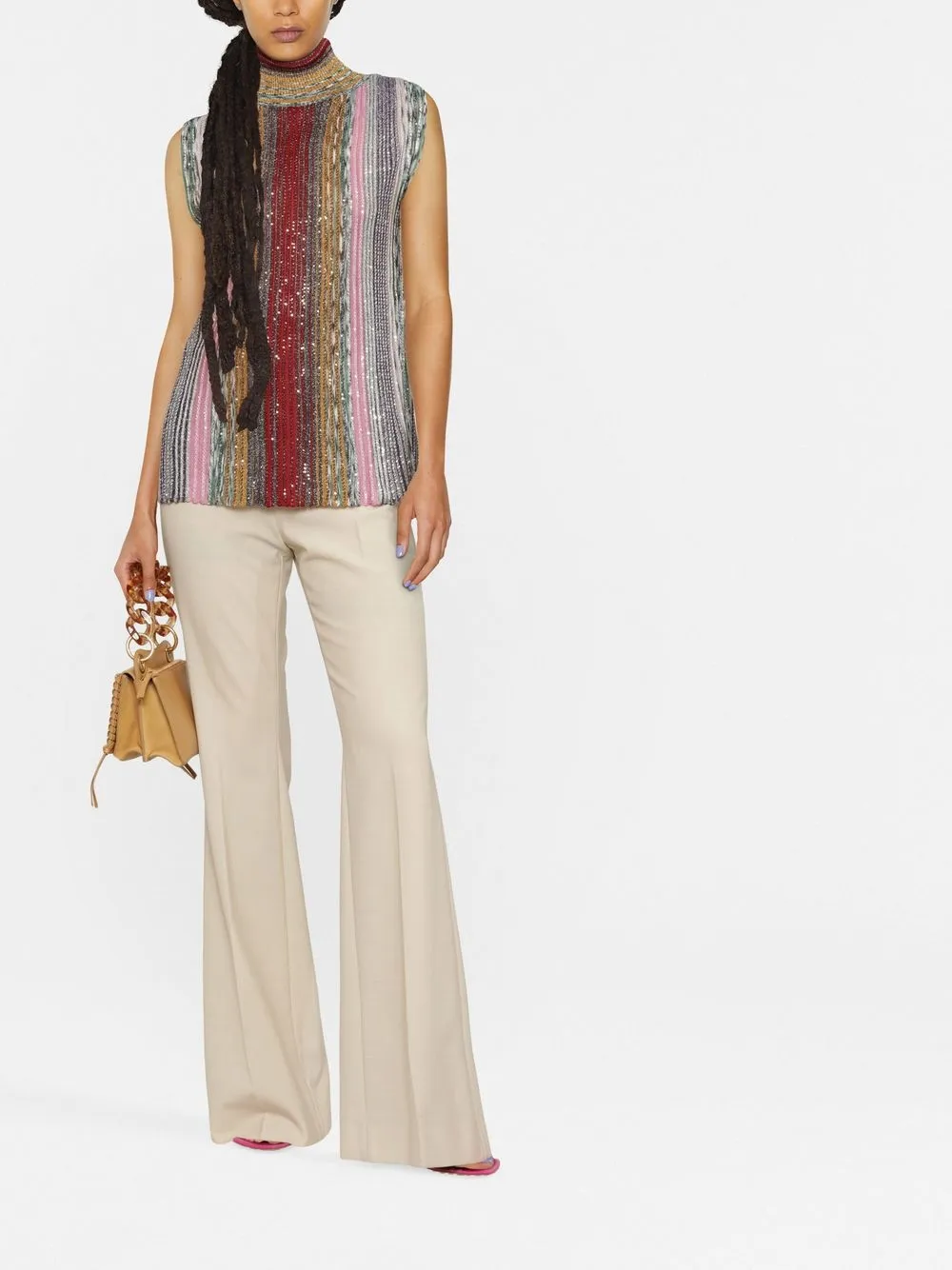 Missoni Mouwloze top - Groen
