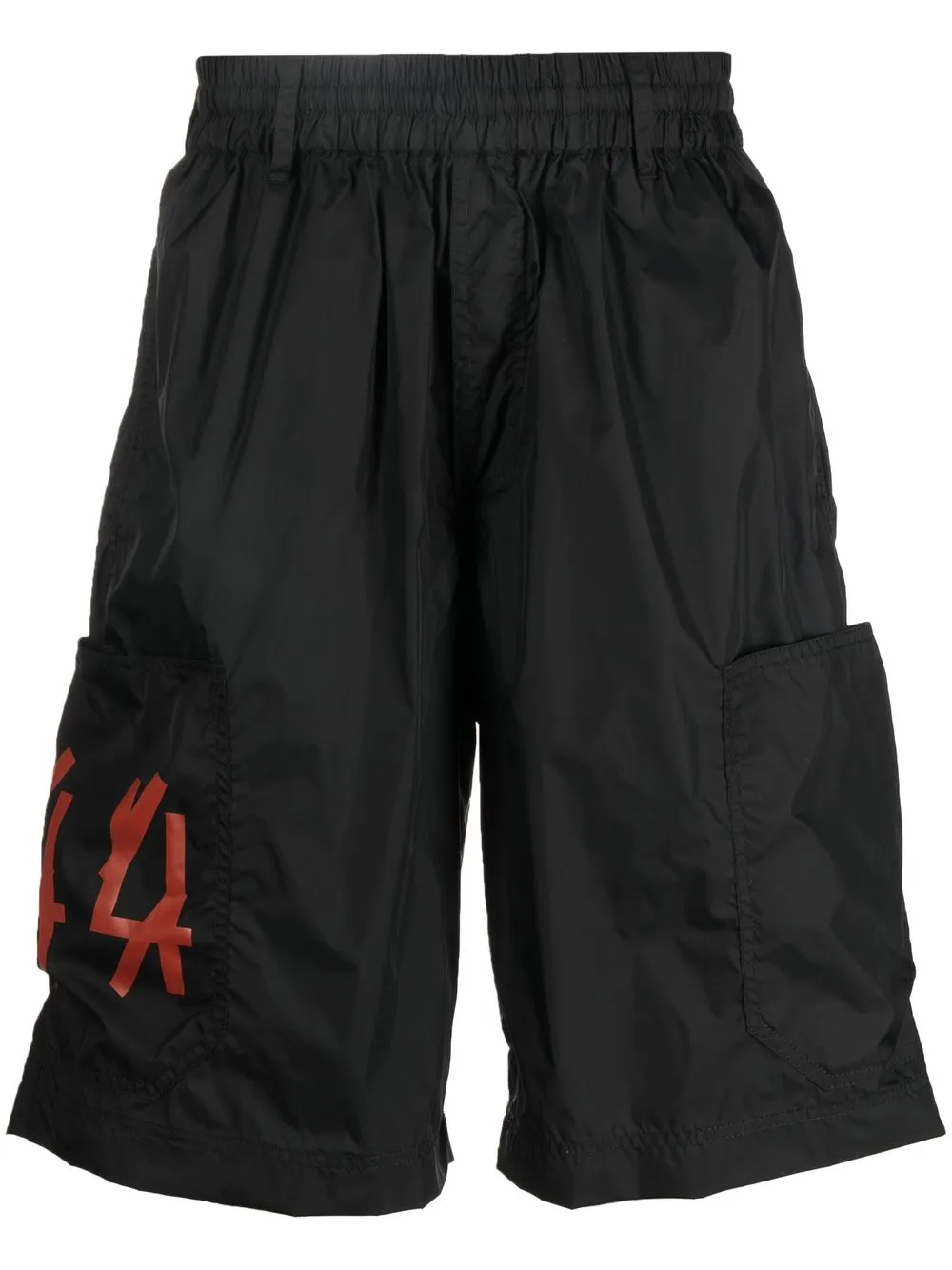 

44 LABEL GROUP logo-print track shorts - Black