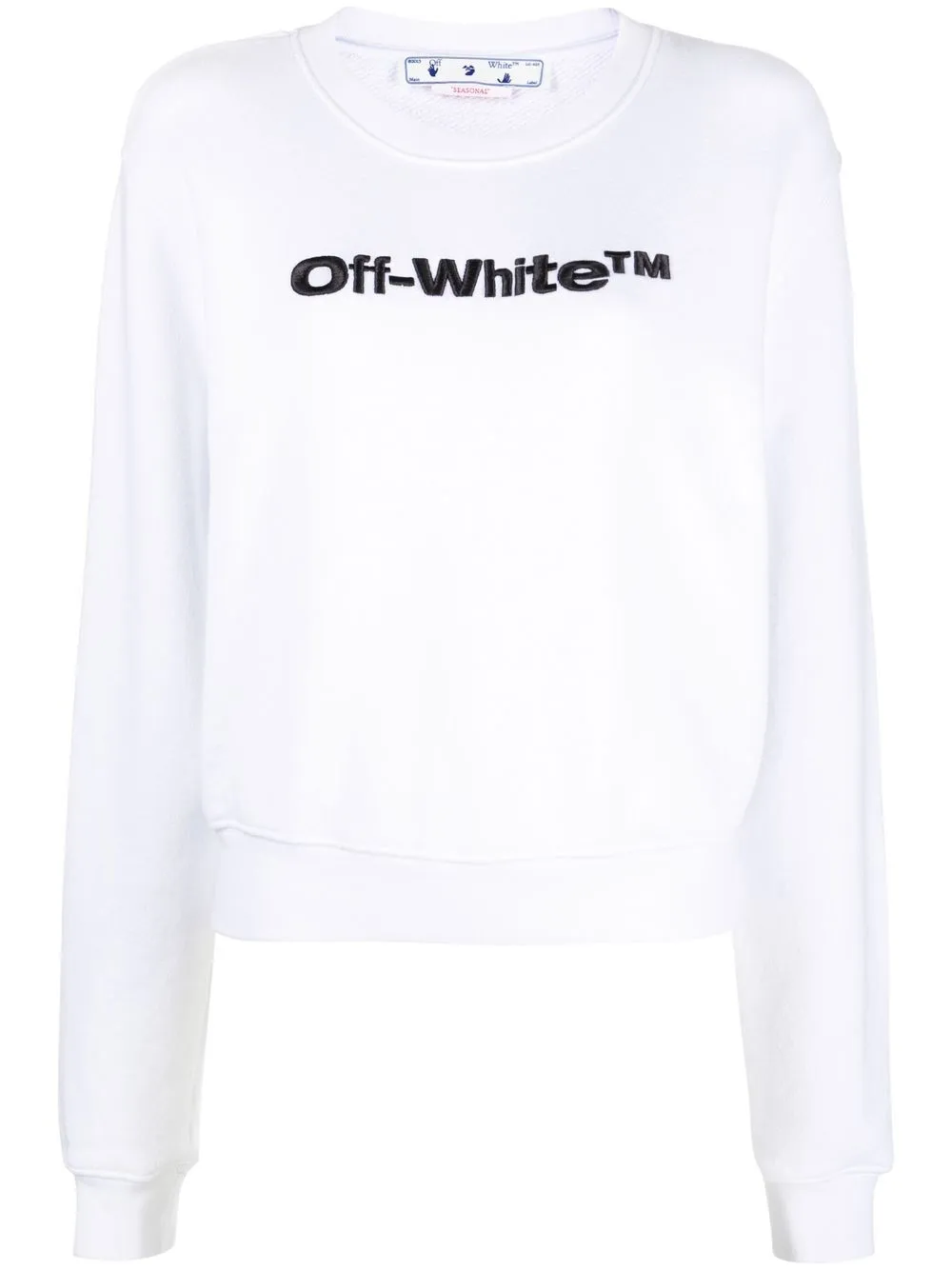 

Off-White sudadera con logo bordado - Blanco