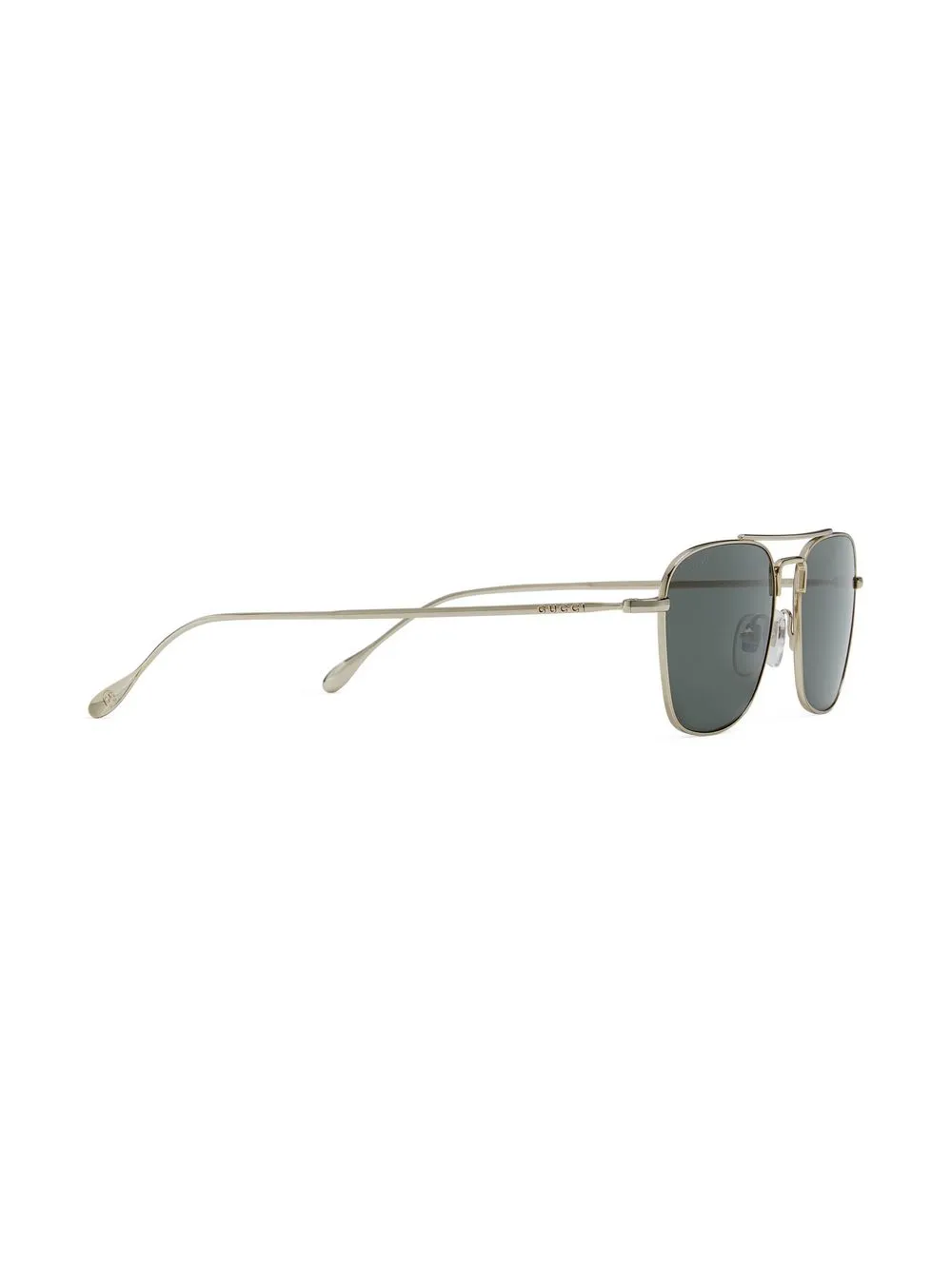Gucci Eyewear Zonnebril met vierkant montuur - Goud