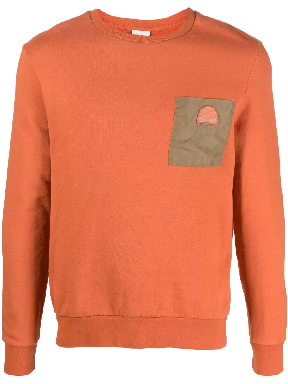 

Sundek logo patch cotton sweatshirt - Orange