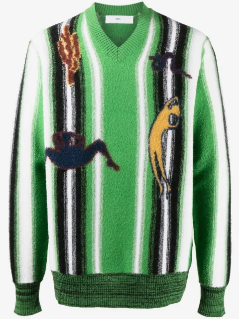 Toga Virilis Pullover mit V-Ausschnitt