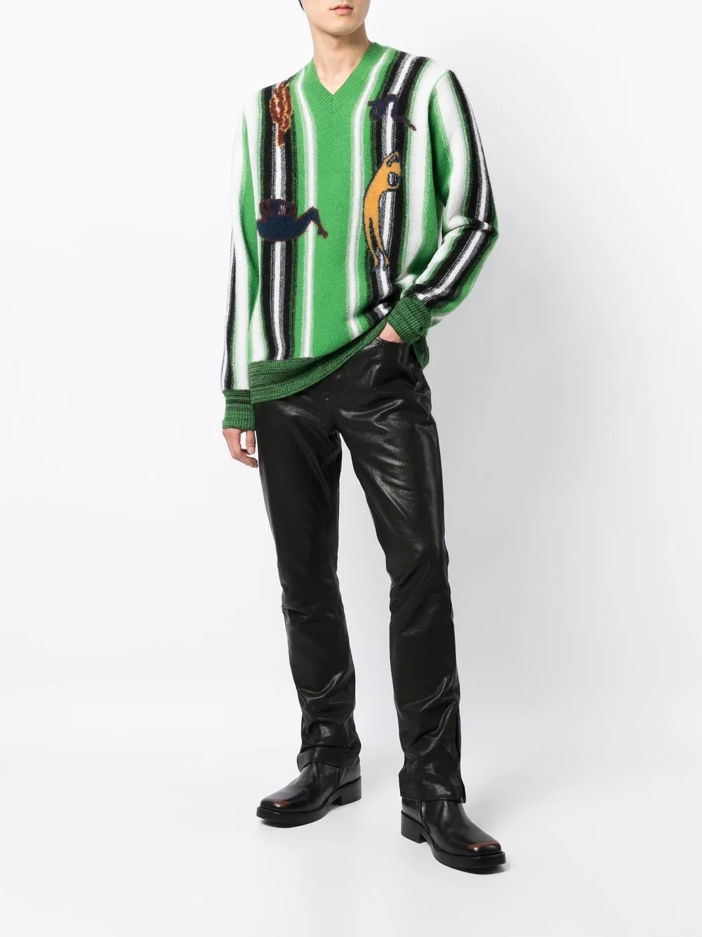 Toga Virilis Trui met grafische print - Groen