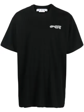 Off white logo slim hot sale tee