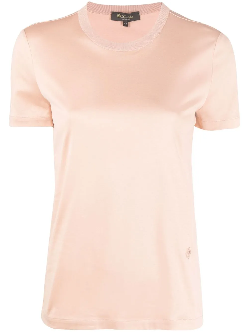 

Loro Piana playera con logo bordado - Rosado