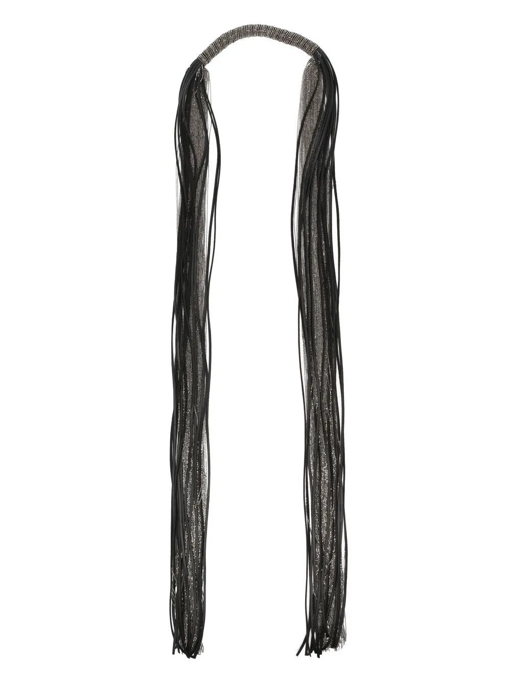 

Fabiana Filippi metal bead-embellished scarf - Silver