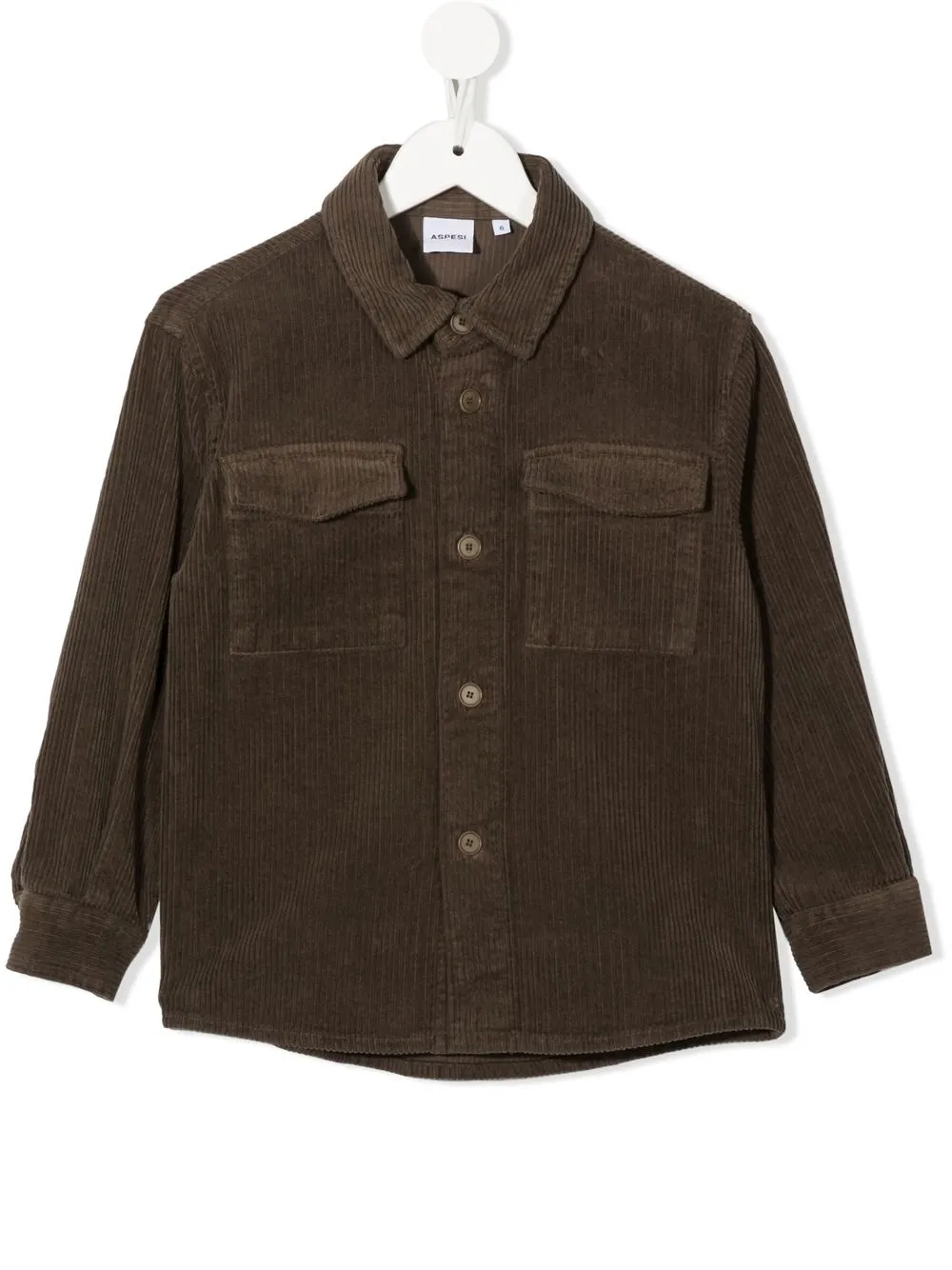 

Aspesi Kids button-up corduroy shirt - Brown