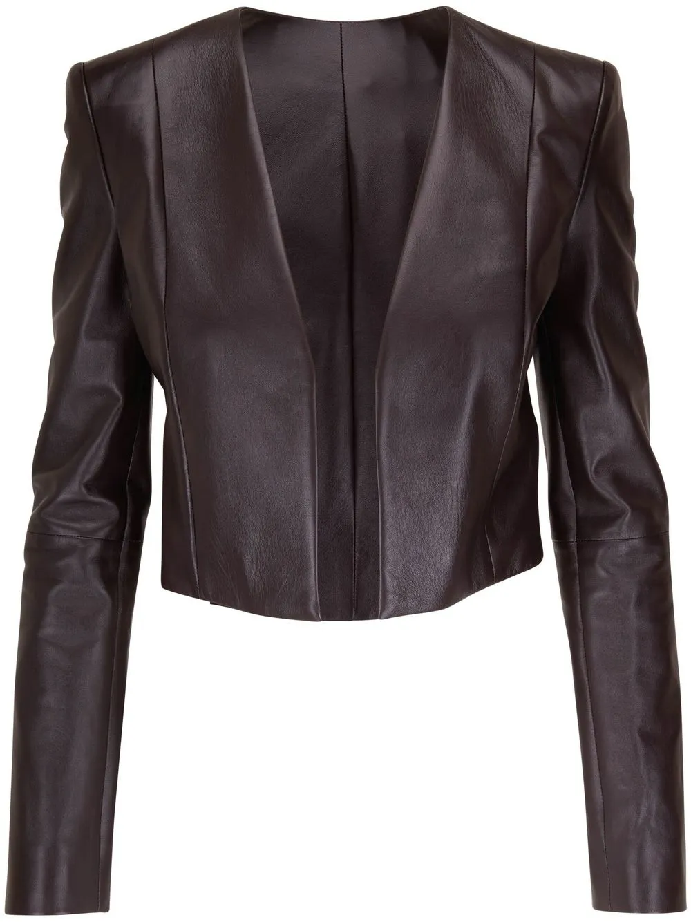 

Michael Kors cropped leather jacket - Brown