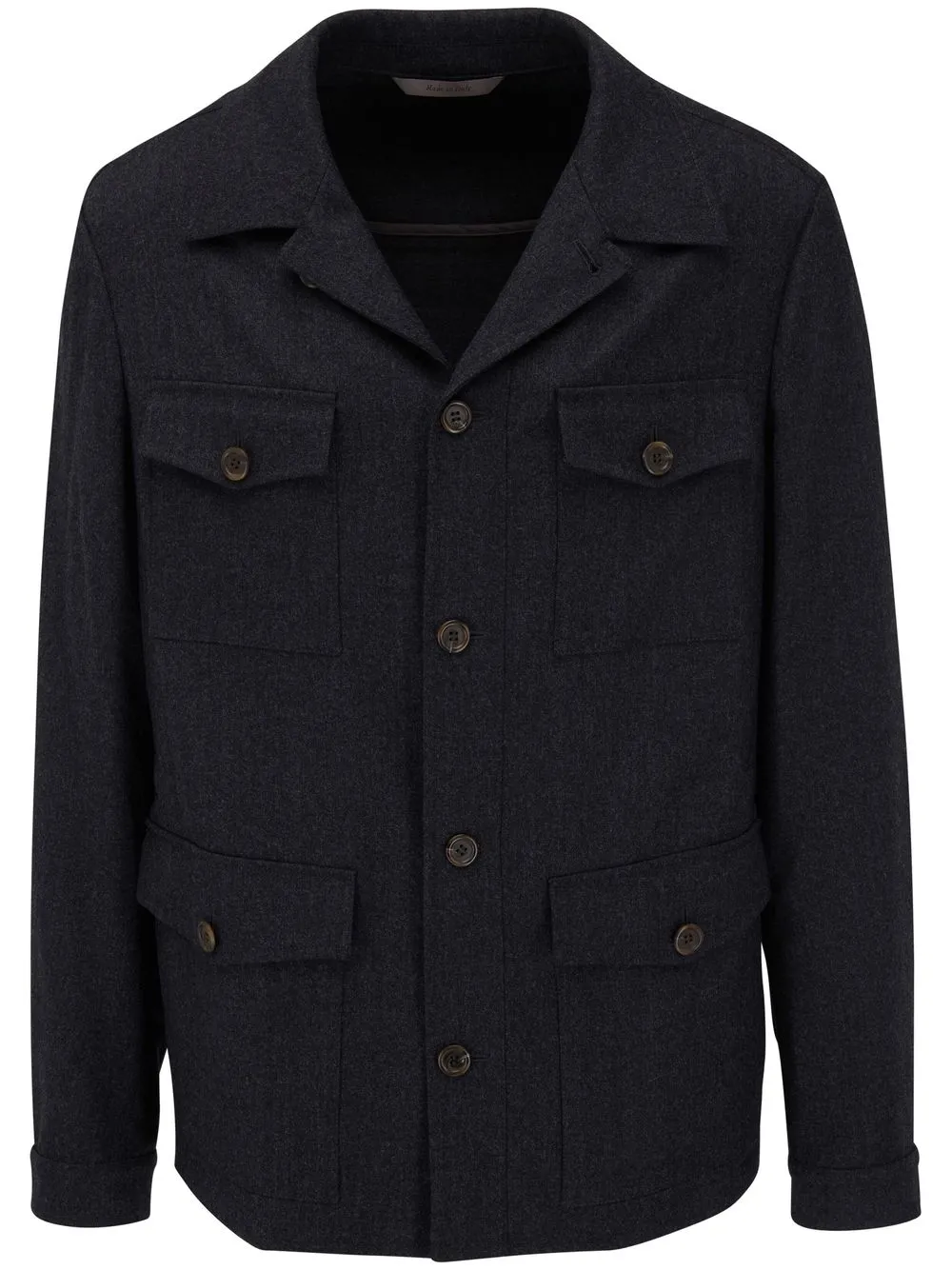 Canali abrigo con cuello cubano - Gris