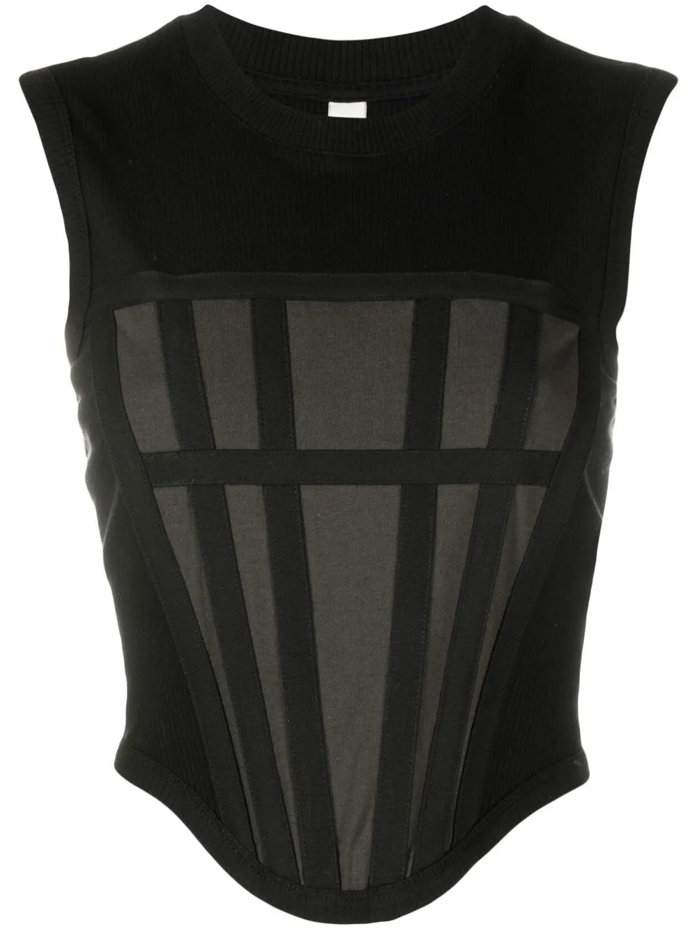 

Dion Lee ribbed corset tank top - Black