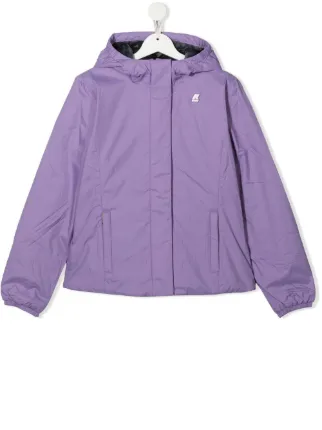 Purple hooded jacket hotsell