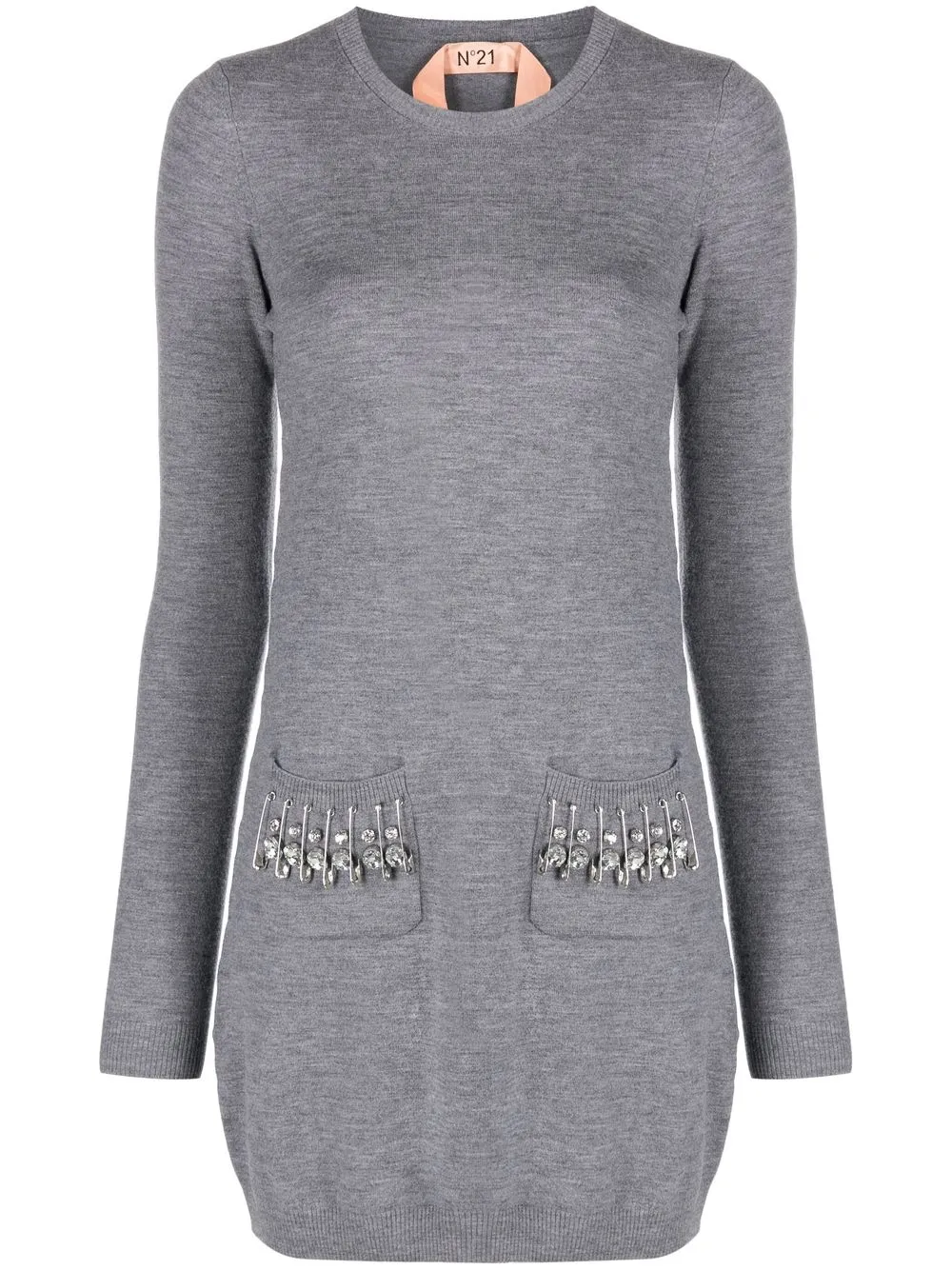 

Nº21 vestido tejido con detalles - Gris