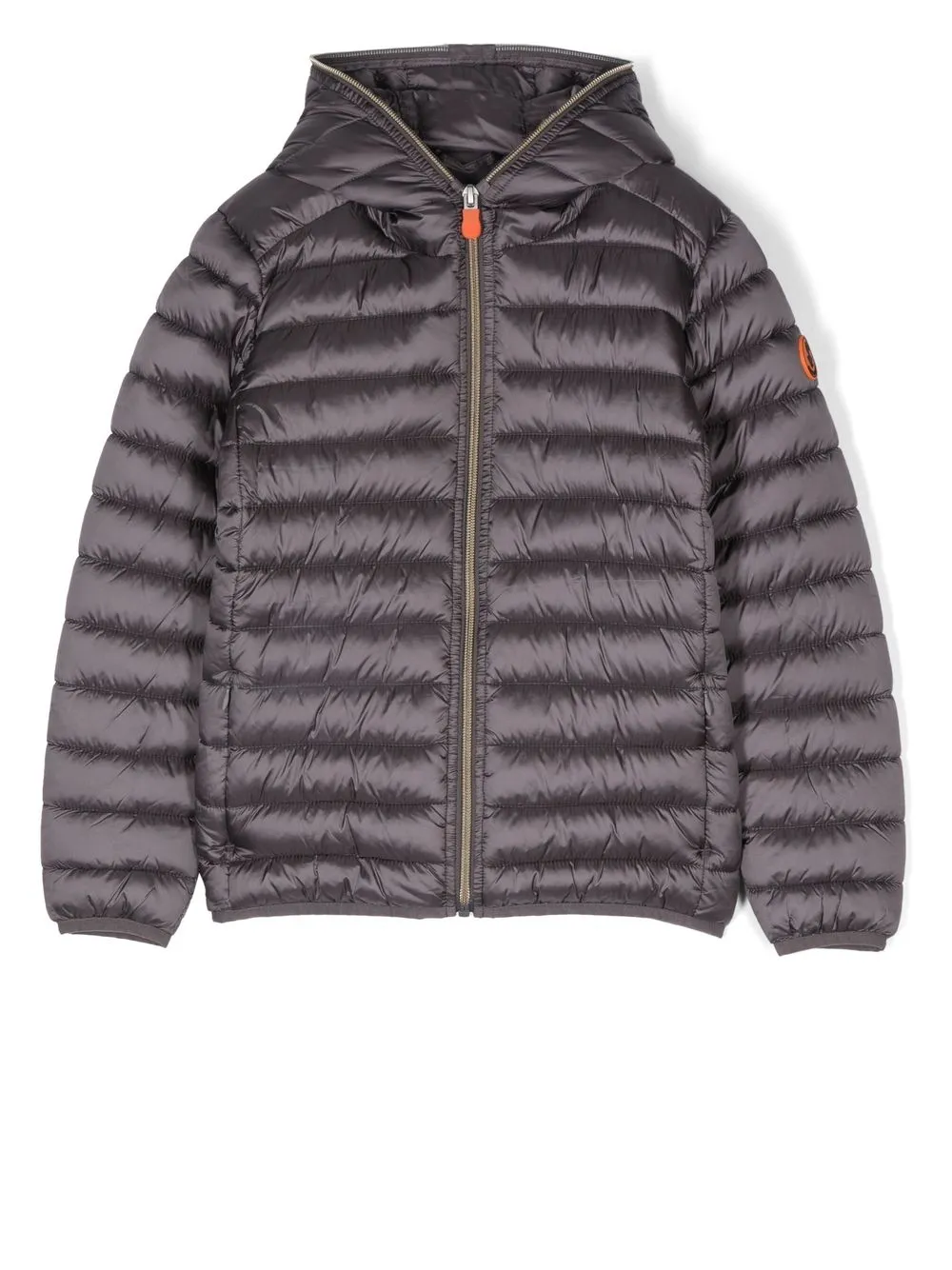 

Save The Duck Kids logo-patch quilted jacket - Grey