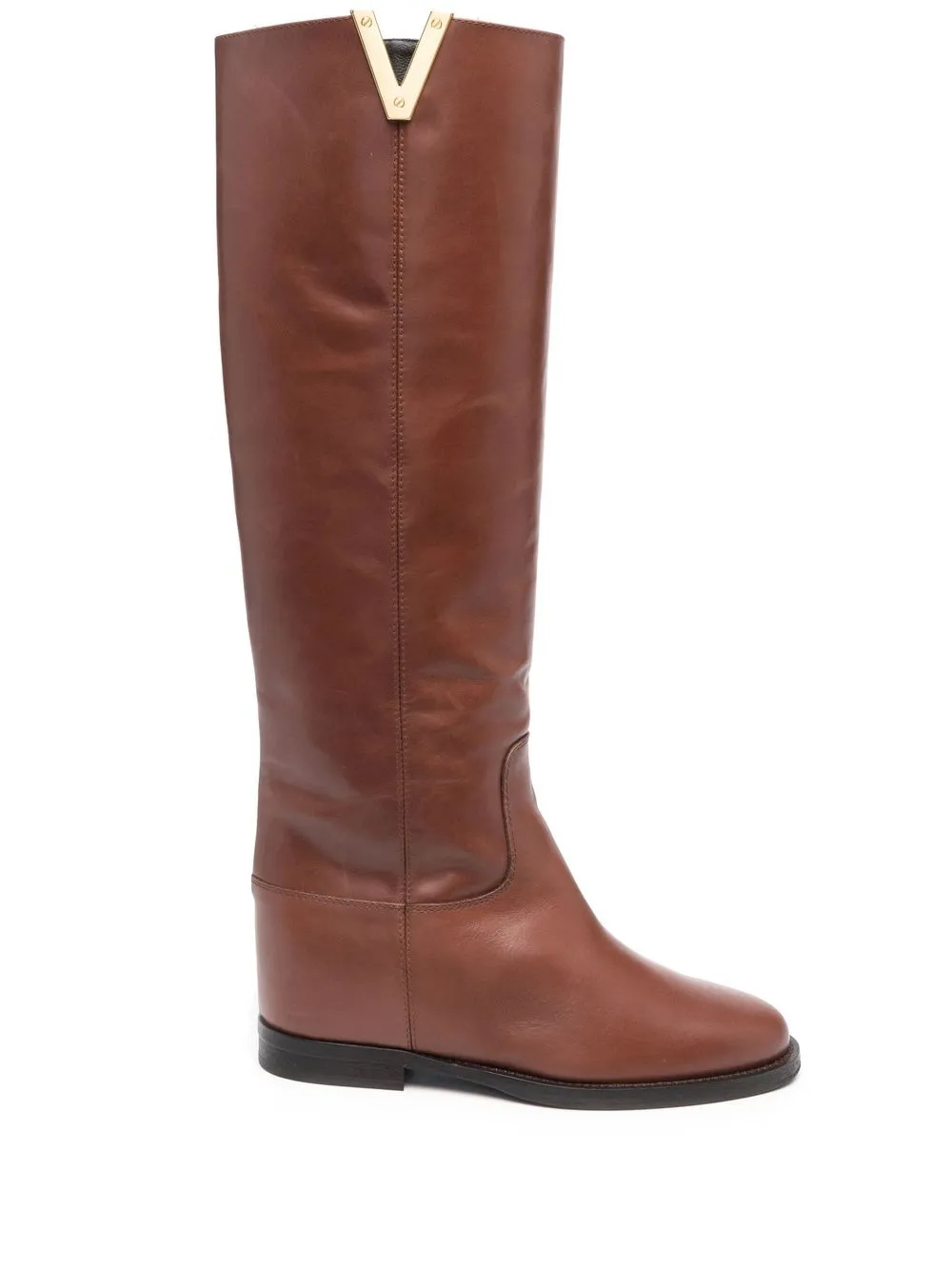 

Via Roma 15 knee-length leather boots - Brown