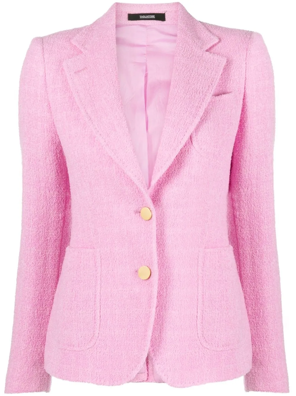 

Tagliatore blazer de bouclé con botones - Rosado