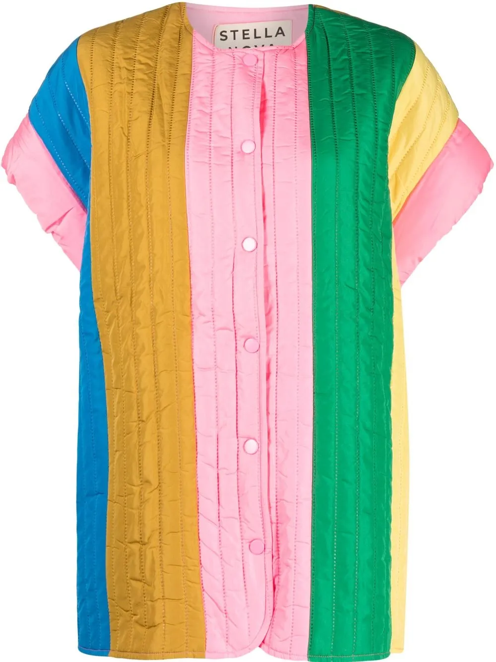 

Stella Nova camisa capitonada con diseño color block - Rosado