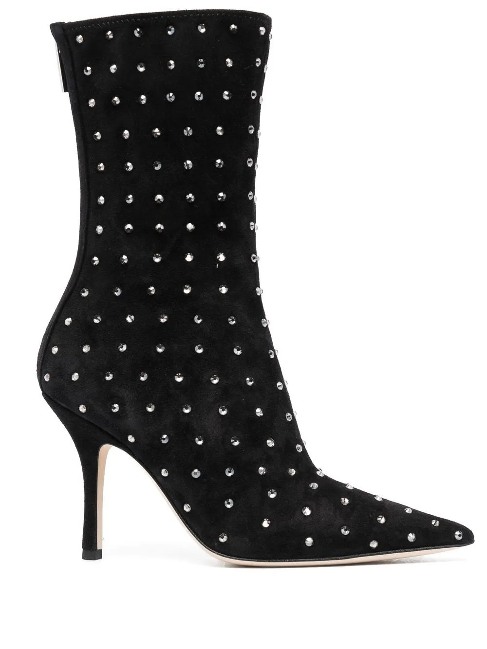 Paris Texas 100mm crystal-embellished pointed boots