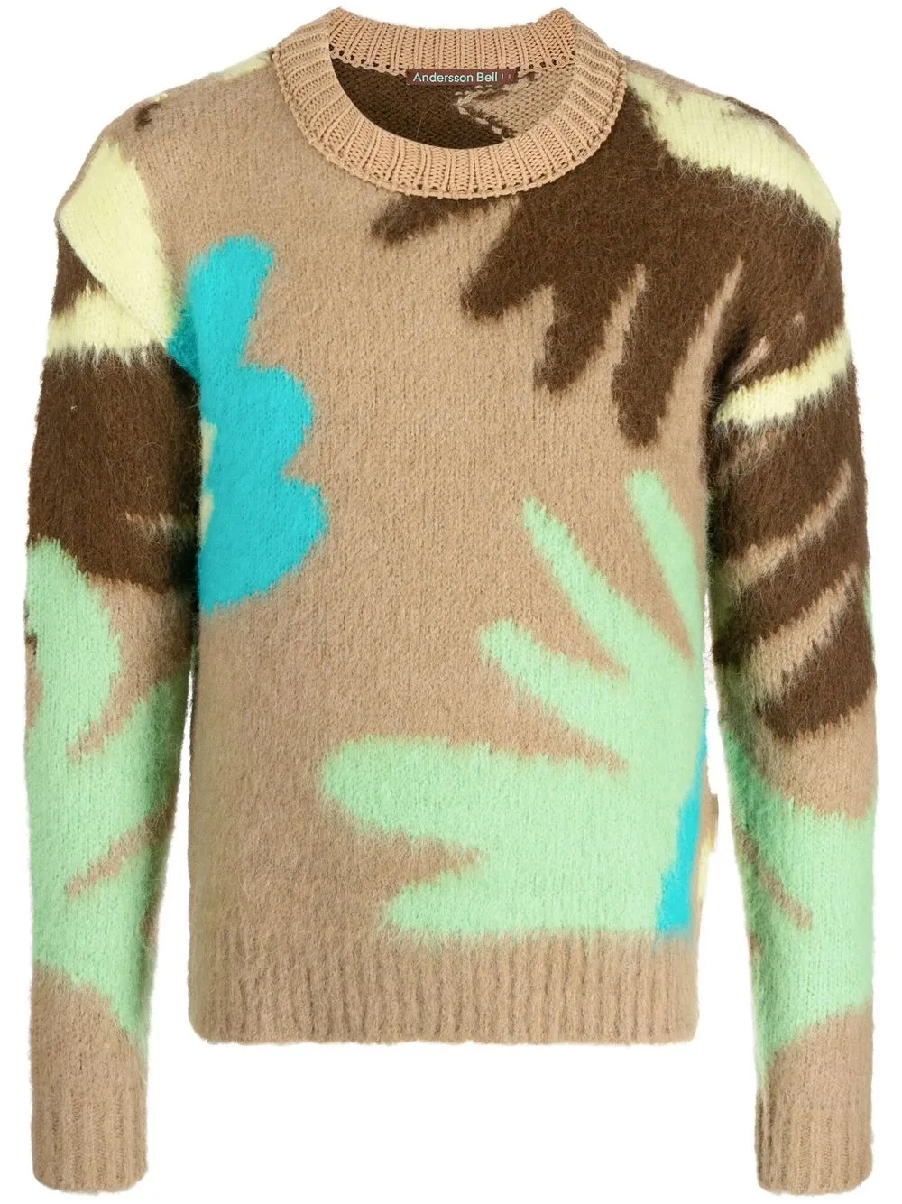 

Andersson Bell patterned crew neck jumper - Neutrals