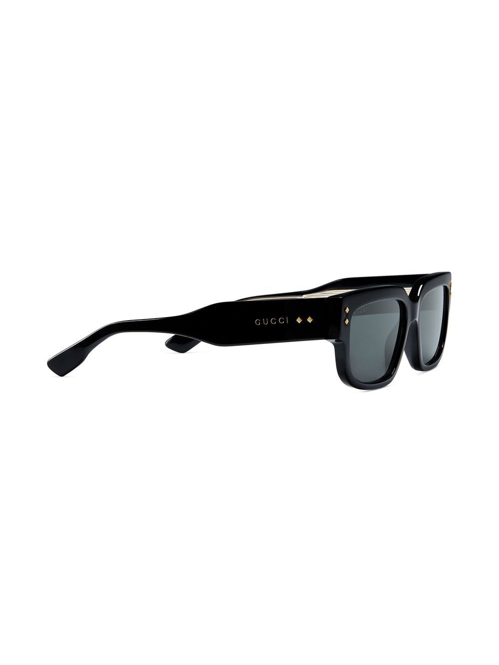 Gucci Eyewear Zonnebril met rechthoekig montuur - Zwart