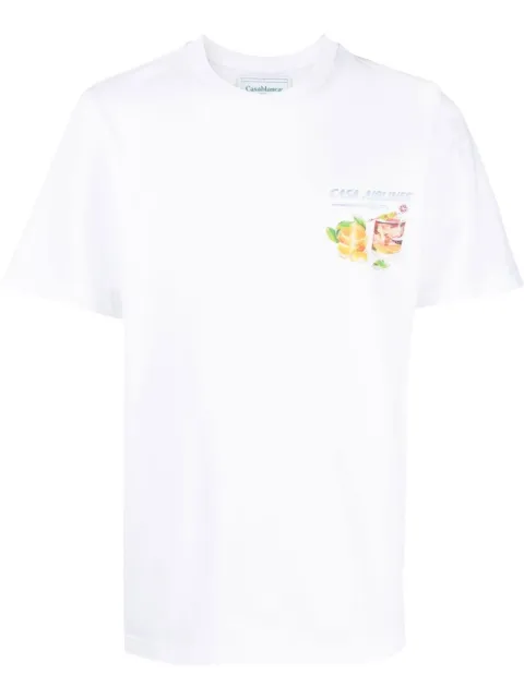 Casablanca kortærmet T-shirt med grafisk tryk