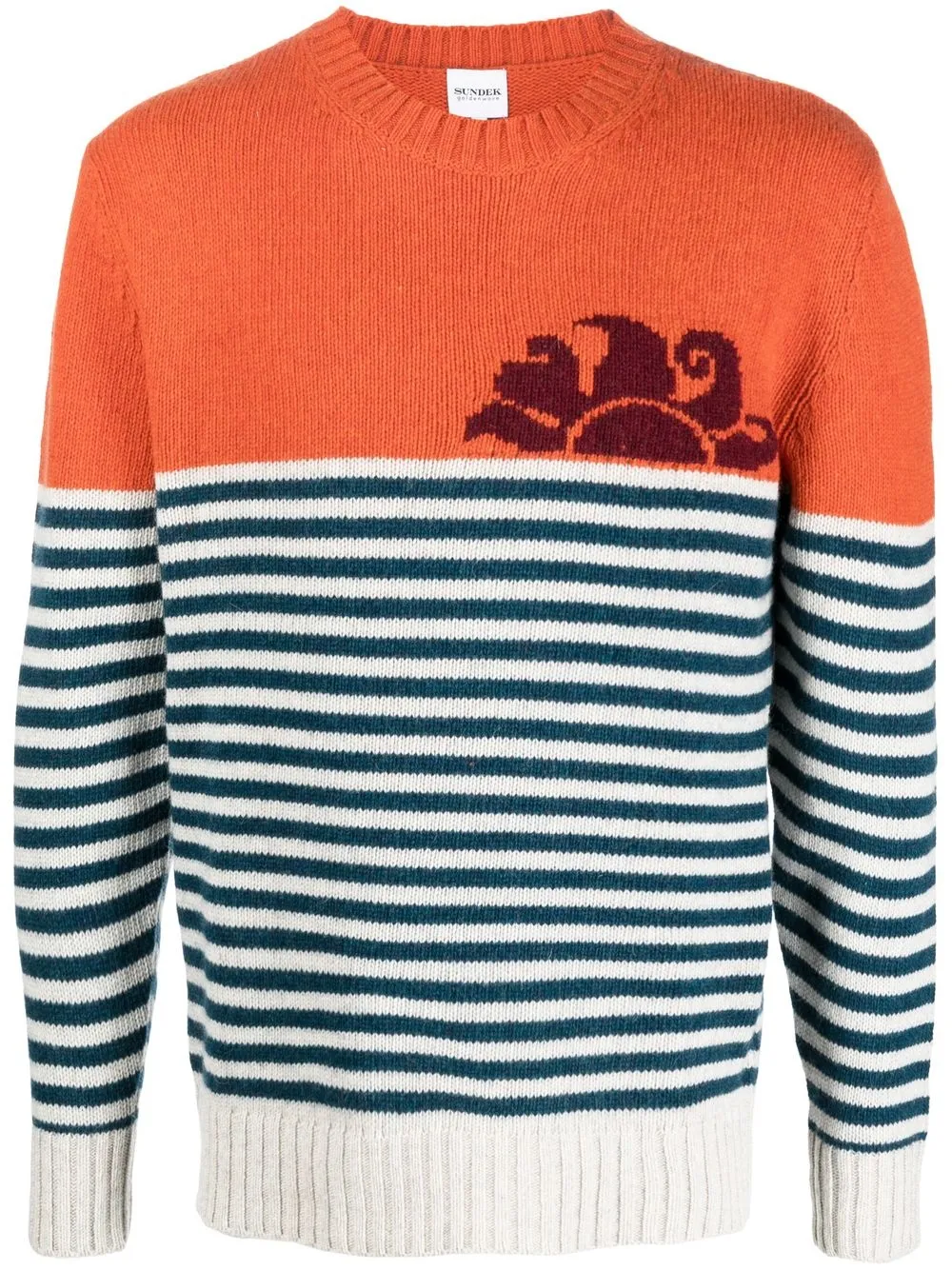 

Sundek mixed print jumper - Orange