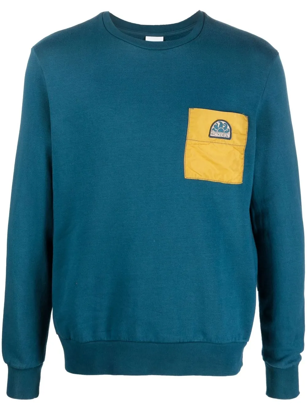 

Sundek logo patch cotton sweatshirt - Blue