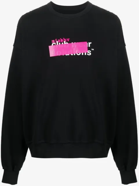 MISBHV logo-print distressed sweatshirt
