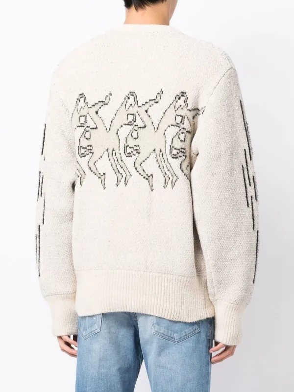 Toga Virilis intarsia-knit Oversize Jumper - Farfetch