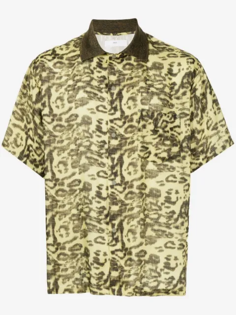 Toga Virilis Hemd mit Leoparden-Print