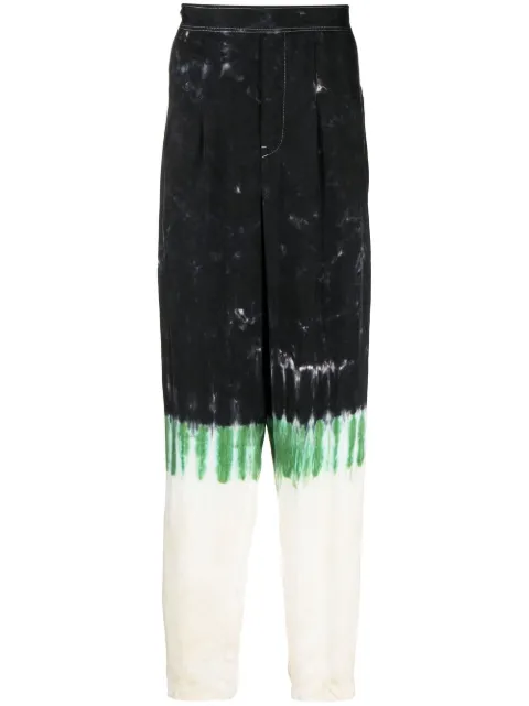 Toga Virilis pantalones rectos con estampado tie-dye