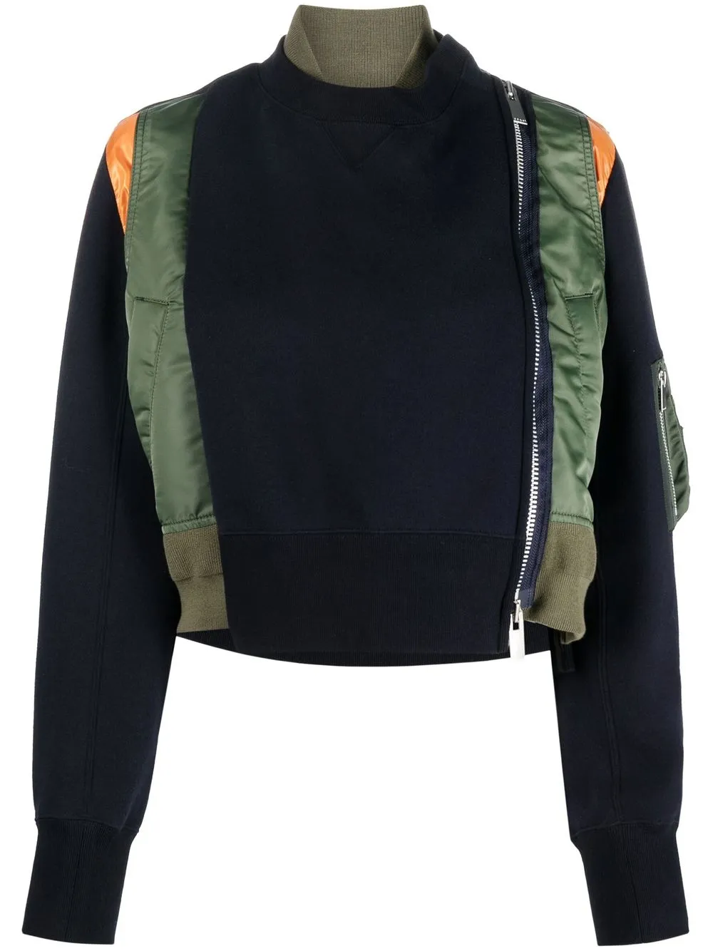 

sacai chamarra bomber con paneles - Azul