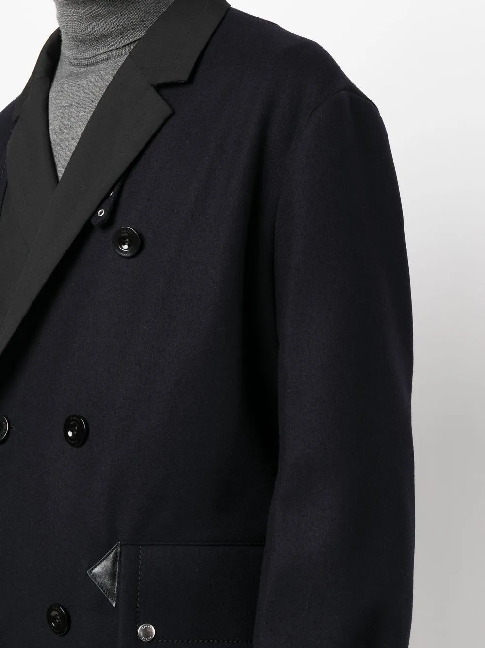 Sacai Belted double-breasted Wool Coat - Farfetch