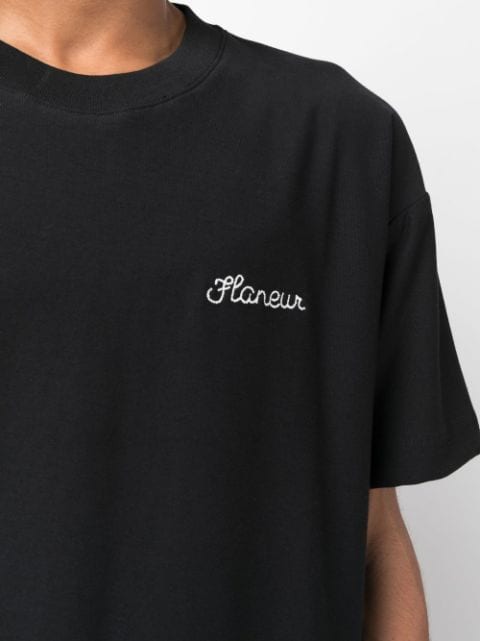 Flaneur Homme Embroidered Logo T-shirt - Farfetch