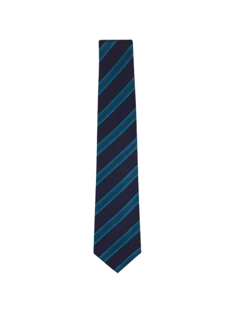 Kiton diagonal-stripe silk tie