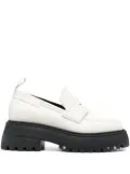 3juin platform 40mm leather loafers - White