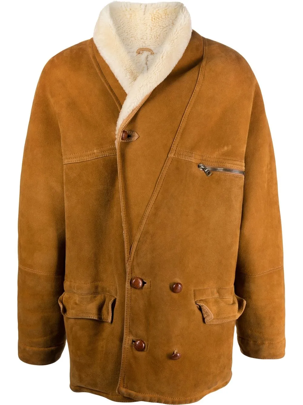 

A.N.G.E.L.O. Vintage Cult 1980s sheepskin jacket - Neutrals