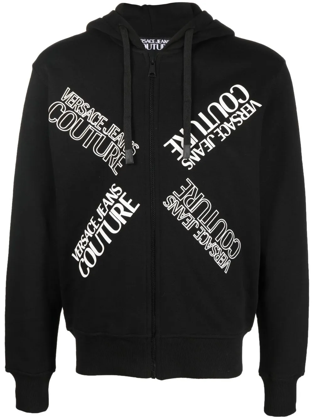 

Versace Jeans Couture logo-print zip hoodie - Black