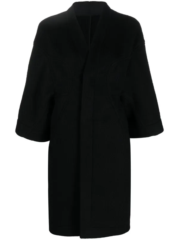 Rick Owens Wool Single-breasted Coat in Black